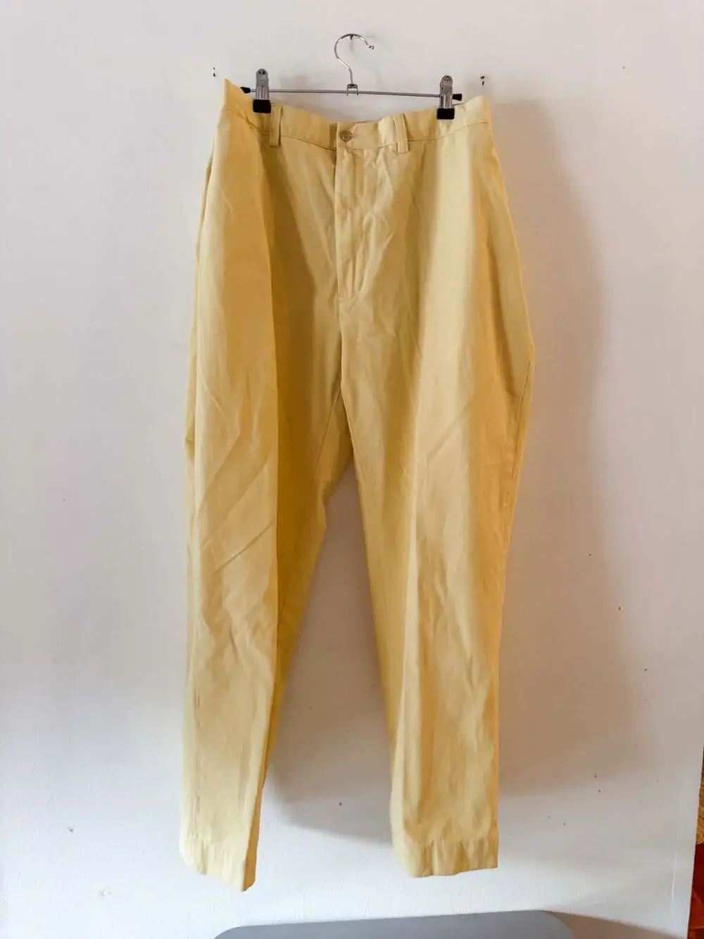 Polo Ralph Lauren Men's Cotton Chino Trousers Yellow Size 42T - 36 tall